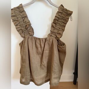 Frame Ruffle Strap Sleeveless Tank